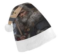 Odin God Norse Mythology Unisex Santa Hat Christmas Hats Xmas Costume Festive Headwear Party Outfits Decorations