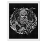 Odin God Vikings Ravens Adults Diamond 5D Painting Kit Square Drill DIY Art Craft Wall Decor