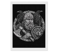 Odin God Vikings Ravens Adults Diamond 5D Painting Kit Square Drill DIY Art Craft Wall Decor