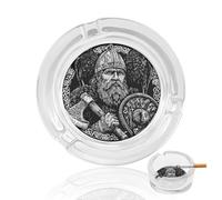 Odin God Vikings Ravens Ashtrays for Cigarettes Portable Decorative Ashtray for Home Office