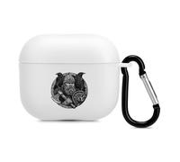 Odin God Vikings Ravens Case Cover Compatible with AirPods 3 Protective Shell with Keychain