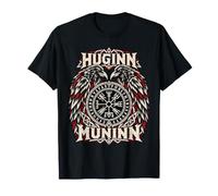 Odin Huginn Muninn Ravens Norse Viking Compass T-Shirt