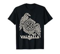 Odin Huginn Muninn Ravens Valhalla Norse Knotwork Vikings T-Shirt