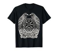 Odin Huginn Muninn Ravens Vegvisir Norse T-Shirt