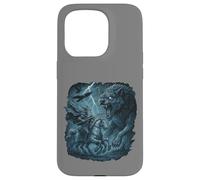 Odin on Sleipnir vs Fenrir Ragnarok Gungnir Norse Myth Vikin Case for iPhone 15 Pro