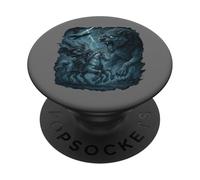Odin on Sleipnir vs Fenrir Ragnarok Gungnir Norse Myth Vikin PopSockets Adhesive PopGrip