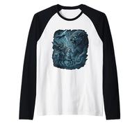 Odin on Sleipnir vs Fenrir Ragnarok Gungnir Norse Myth Vikin Raglan Baseball Tee
