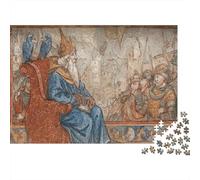 Odin on The Throne Gazes at The Battlefield Jigsaw Puzzles Challenge Toy Educational Games Home Decoration for Adults& Teenager Age 14 Years Up 52x38cm/1000pcs