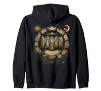 Odin Raven Celtic Nature Green Witch Botanical Wicca PAGAN Zip Hoodie