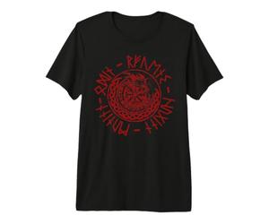 Odin Ravens Huginn and Muninn Viking Myth Premium T-Shirt