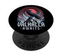 Odin Ravens Huginn & Muninn Vegvísir Vikings Myth PopSockets Adhesive PopGrip