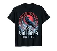Odin Ravens Huginn & Muninn Vegvísir Vikings Myth T-Shirt