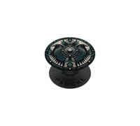 Odin Ravens Viking Shield Celtic Knotwork Teal Rune Dark PopSockets Adhesive PopGrip