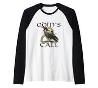 Odin’s Call Raven and Triquetra Norse Pagan Viking Symbol Raglan Baseball Tee