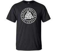 Odin T-Shirt Men Lothbrok Lagertha Athelstan T Shirt Summer Tops Short Sleeve Gone to Valhalla Black T-Shirt Viking Tees Black L