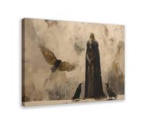 Odin, The Norse God of War, And The Black Bird 2 Canvas Poster Bedroom Decor Landscape Office Room Decor Gift 20x30inch(50x75cm)