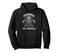 Odin the Viking Valhalla Axes Celtic Runes Norse Mythology Pullover Hoodie