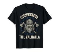 Odin The Viking Valhalla Axes Celtic Runes Norse Mythology T-Shirt, Men, Black, 5X-Large