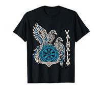 Odin Valhalla Huginn Muninn Ravens Norse Folklore Art Value Graphic T-Shirt