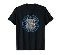 Odin Viking Warrior Design with Norse Mythology Elements T-Shirt