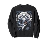 Odin Viking Warrior with Electric Guitar Rock and Roll Sweatshirt
