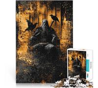 Odin with Ravens Hugin and Muninpuzzles for teenagers 1000 pieces Brain Teaser For for is ideal as a gift for the whole family 38x26cm
