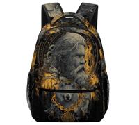 Odin Wolf Myth Unisex Backpack Large Capacity Daypack with Side Pockets for Travel Picnic