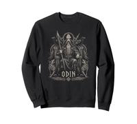 Odin Wolves Ravens Odins Wotan Nordic Viking God Viking Sweatshirt