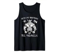 Odins Brothers Valhalla Warrior Gym Viking Beard Axes Runes Tank Top