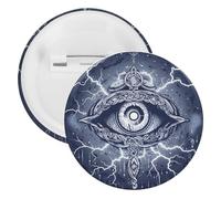Odin's Eye Round Lapel Pin Badges Backpack Pins Brooch for Hats Clothing Decorations 1PCS