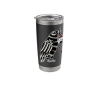 Odins Raven Huggin Munnin Blackwork Norse Viking Mythology Stainless Steel Insulated Tumbler