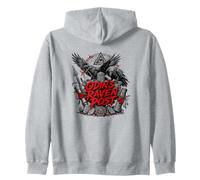 Odins Raven Post Viking Norse Mythology Ravens Zip Hoodie
