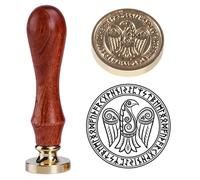 Odin's Raven Viking Rune Vegvisir Wax Seal Stamp Crow Viking Rune Sealing Wax Stamp for Letter Sealing Custom Wedding Invitation Packing