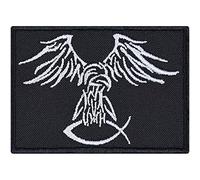 Odin's Ravens Sew on Patch - Vikings Patch Iron on Patches for Vikings Fans, Bikers - Viking Symbol, Viking God Wildly Popular Applique for Jackets, Jeans, Backpacks, Hats, Shirts - 70x50 mm