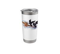 Odin's Ravens with Spear Gungnir - Hugin and Munin Stainless Steel Insulated Tumbler