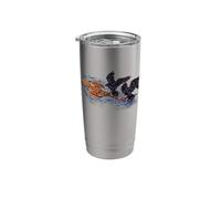 Odin's Ravens with Spear Gungnir - Hugin and Munin Stainless Steel Insulated Tumbler