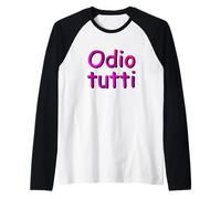 Odio Tutti, dal Primo all'ultimo. Divertente Comic Sans vC_P Raglan Baseball Tee