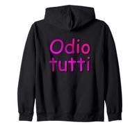 Odio tutti, dal primo all'ultimo. Divertente Comic Sans vC_P Zip Hoodie