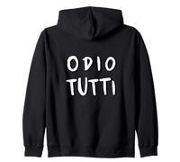 Odio tutti, dal primo all'ultimo. Divertente sarcasmo vZC_W Zip Hoodie