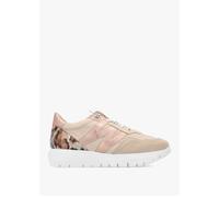 Odisei Beige Leopard Metallic Suede & Nylon Trainers - Nds / 35