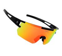 Odiseo Eyewear New Polarised Cycling Glasses - UV400 Protection TR90 Unbreakable Frame Anti Glare Sports Sunglasses Men Women Wrap Around Running Sunglasses Outdoor Sport Enthusiast POSEIDON (red)