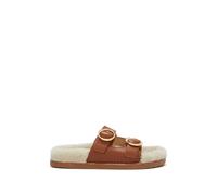 Odissì Yuki buckle strap leather flat sandals - Brown 36-37-38-39-40