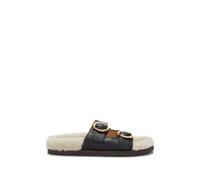 Odissì Yuki straps buckle leather sandals - Black 36-37-38-40-41