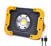 ODISTAR 20W LED Rechargeable Work Light,Portable Cordless Hand Held Shop Light with Stand,3 Modes Flood Emergency Lights,Built-in 4400MA Lithium Battery Power Bank,for Construction Site