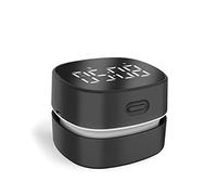 ODISTAR Desk Vacuum Cleaner,Mini Table dust Sweeper Energy with Digital Timer,Endurance up to 400 mins,360º Rotatable Design for Cleaning Rubber shavings,Crumbs Keyboard of Gifts for Kids(Black)