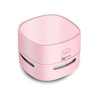ODISTAR Desktop Vacuum Cleaner, Mini Table dust Sweeper Energy Saving,High Endurance up to 400 mins,360º Rotatable Design for Keyboard/Home/School/Office (Pink)