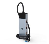 oditton 4in 1 USB Hub, USB 3.2 Hub, USB Splitter Multiport Adapter 10Gbps Data Hub with 1.6ft/50cm Long Cable for Mac Air/Pro, iMac, Dell, HP, Surface, PC, Tesla Model 3, Mobile HDD