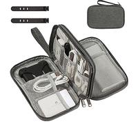 OdiuK Electronics Accessories Organizer Bag, Double-Layer Cable Organiser Bag Small Universal Carry Cable Pouch, Gadget Storage Bags for Cables Power Bank USB Drive Charger Earphone Hard Disk