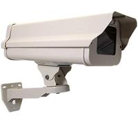 OdiySurveil 2 in One Aluminum Housing CCTV Security Surveillance Outdoor Camera Box Weatherproof Heavy Duty + Wall Mount Adjustable Mount Bracket Kit for CCTV Surveillance Cameras System