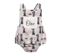 Odizli 1st Birthday Outfit Boys Baby Summer Sleeveless Safari Wild One Jungle Theme Lion Animal Romper Bodysuit First 1 Year Old Birthday Gifts Cake Smash Photo Shoot Clothes Khaki 12-18 Months
